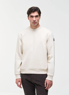 COLMAR Felpa Girocollo Logo Manica Beige