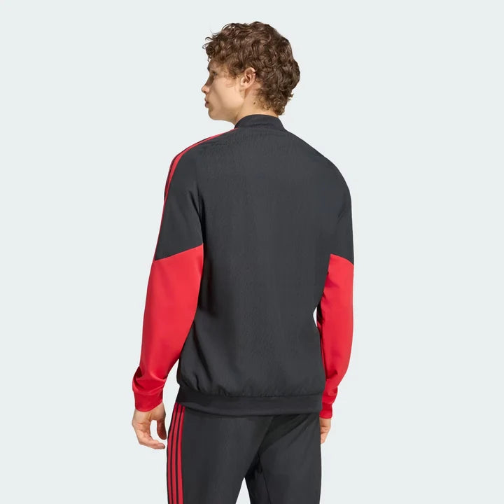ADIDAS Tuta Completa Manchester United Senza Cappuccio Nero/Rosso