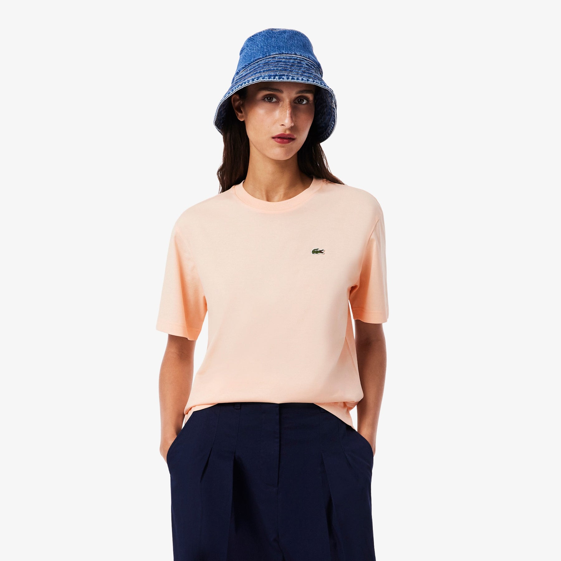 LACOSTE T-Shirt Basic Donna Rose Pale
