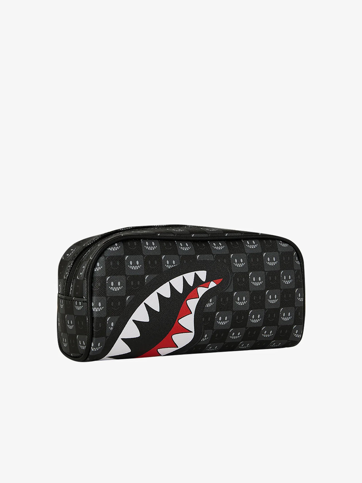 SPRAYGROUND Pochette/Astuccio Sharks In Paris Wtf Bubble Black Check Pouch Nero