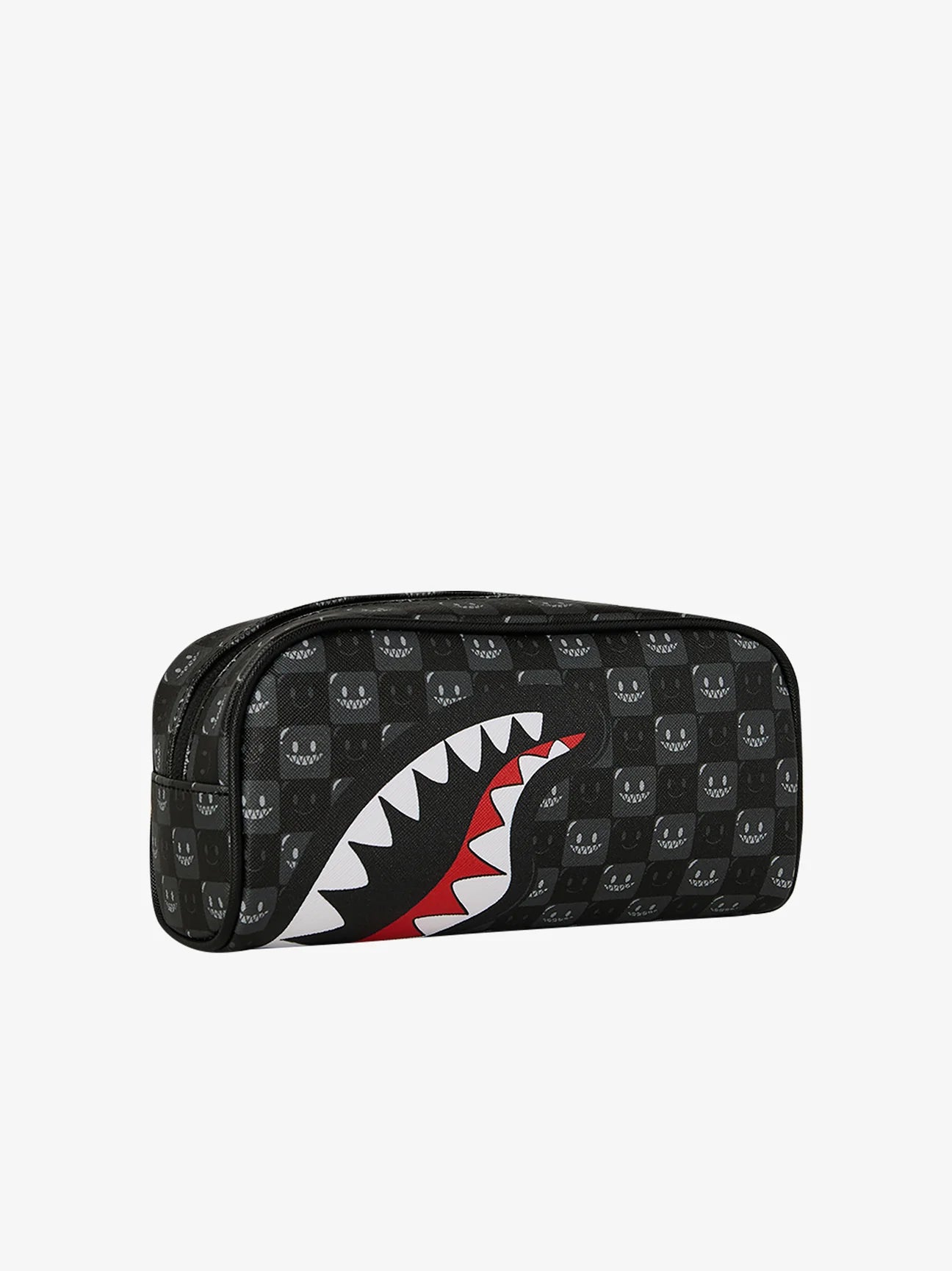 SPRAYGROUND Pochette/Astuccio Sharks In Paris Wtf Bubble Black Check Pouch Nero