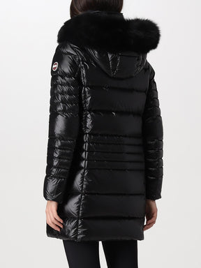 COLMAR DONNA GIUBBOTTO FASCIATO LUNGO CON PELLICCIA NERO