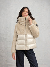 BLAUER Giubbotto Con Pelliccia e Cappuccio Donna Beige