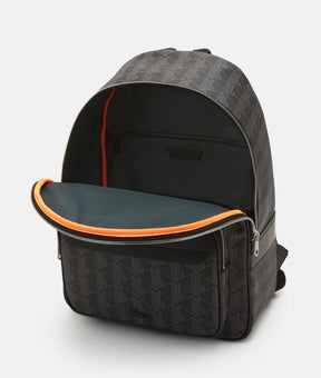 LACOSTE Zaino The Blend In Pelle Monogram Nero