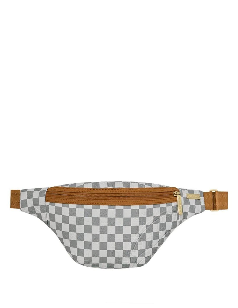 SPRAYGROUND Marsupio In Pelle 3AM CREAM SAVVY Grigio/Bianco