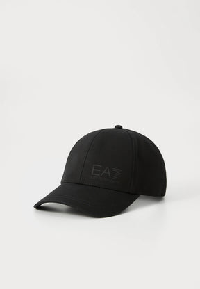 EA7 Cappello Nero Visiera Curva