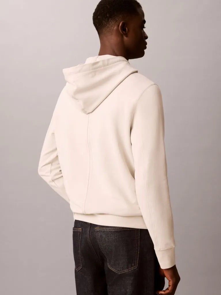 CALVIN KLEIN Felpa Con Cappuccio Terry Misto Cotone Con Badge Sulla Manica Pantone 26/27