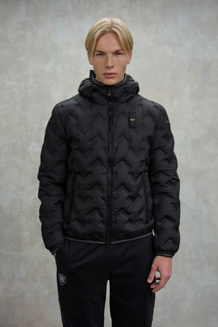 BLAUER Giubbotto Uomo Piumino Invernale Termosaldato Nero