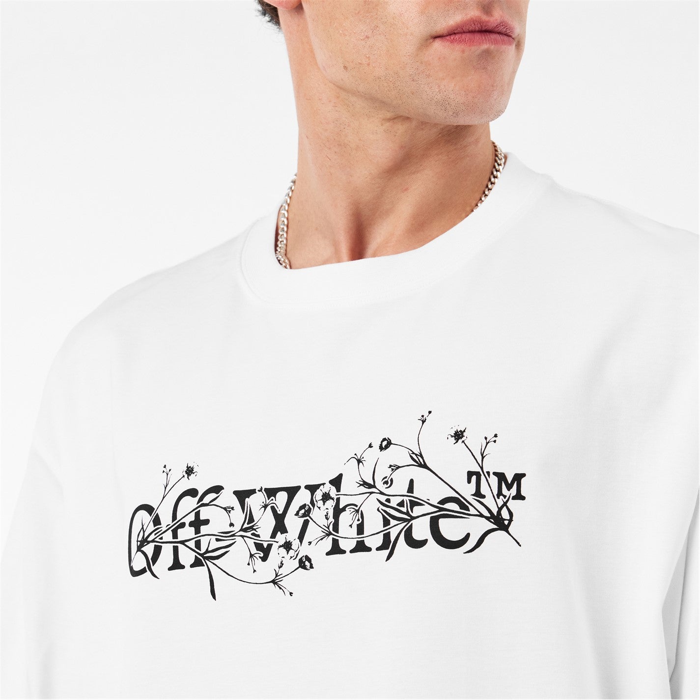 OFF-WHITE T-shirt Flower Skate Stampa AvantiBianca