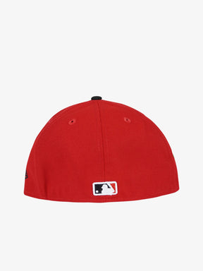 NEW ERA Cappello Con Visiera Pre-Curved 59Fifty Cincinnati Reds Rosso/Nero Con Dettagli Ricamati