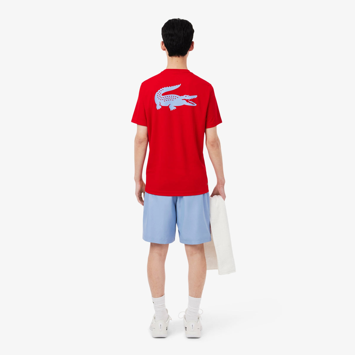 LACOSTE Completino Con Stampa Retro Rosso/Azzurro