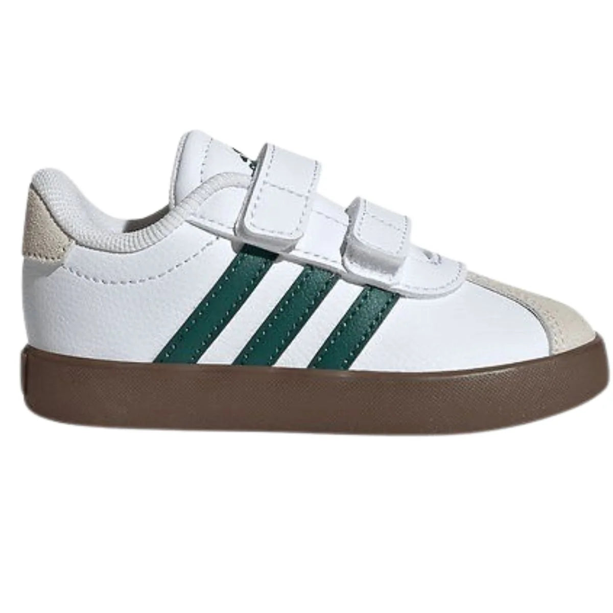 ADIDAS Sneaker Bambino VL Court 3.0 CON STRAPPO Bianca/Verde