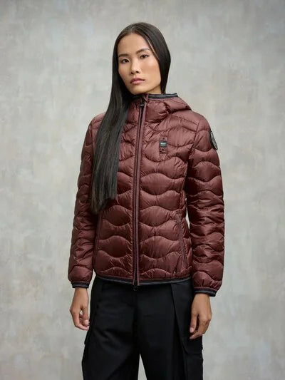 BLAUER Giubbotto Donna Piumino Ondulato Bordeaux