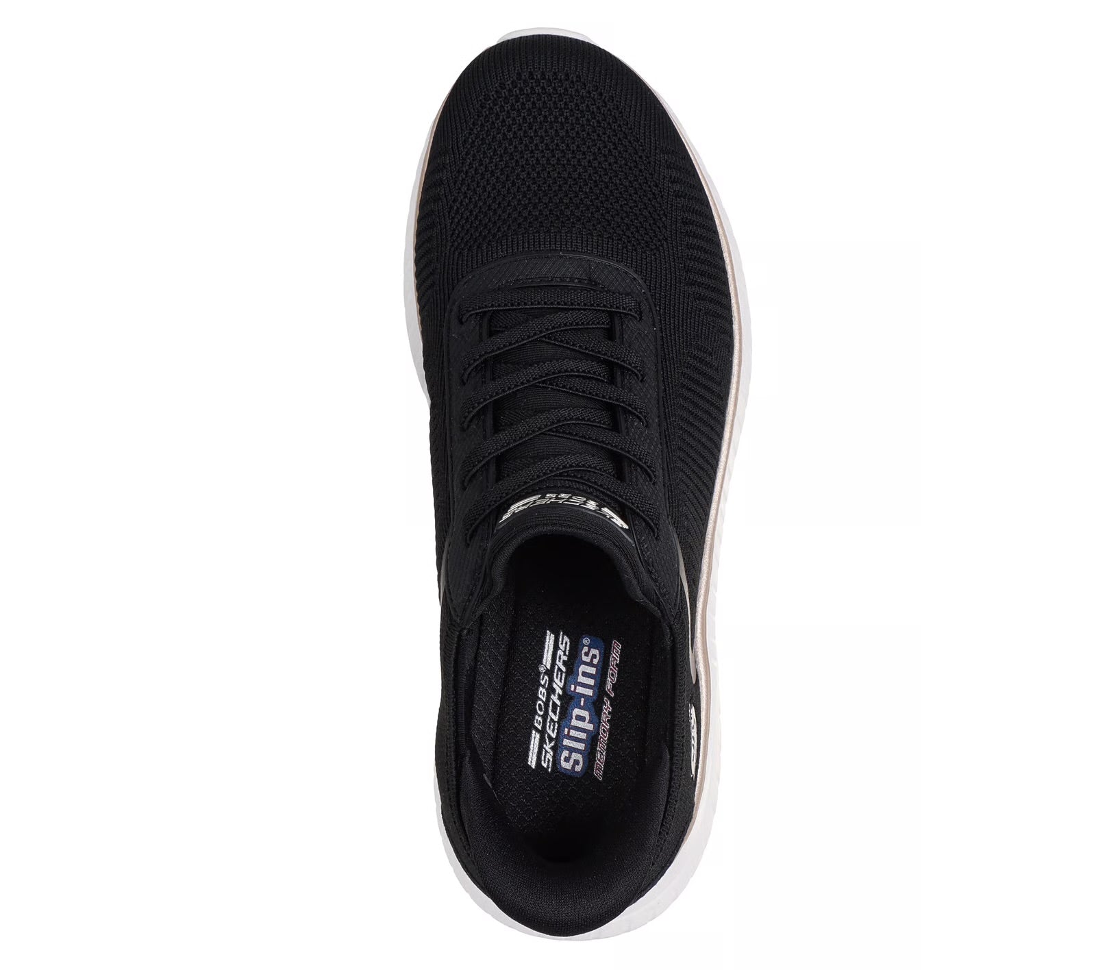 117497 BKGD Skechers Slip-Ins Bobs Sport Squad Chaos Sneaker Donna Nero