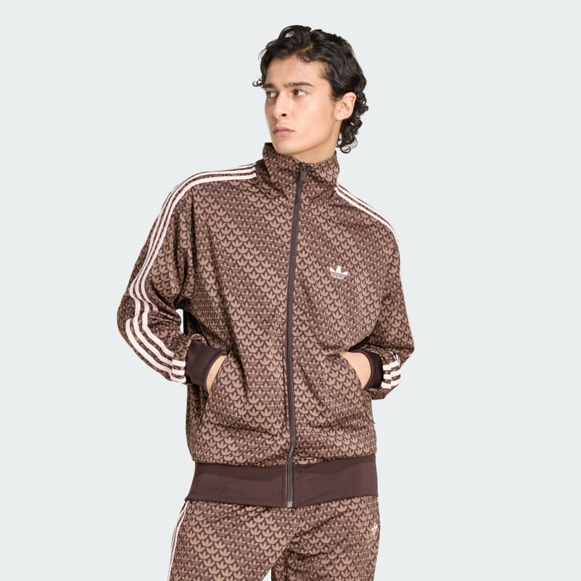 ADIDAS Tuta Monogram Completa Con Zip Marrone/Rosa