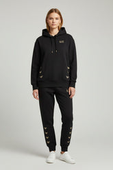EMPORIO ARMANI TUTA NERA E ORO COTONE DONNA