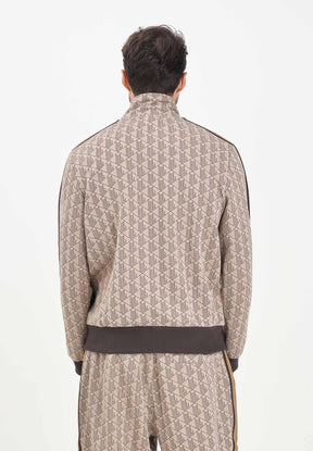 LACOSTE Tuta Leggera Monogram Con Zip beige