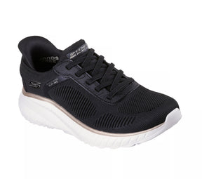 117497 BKGD Skechers Slip-Ins Bobs Sport Squad Chaos Sneaker Donna Nero