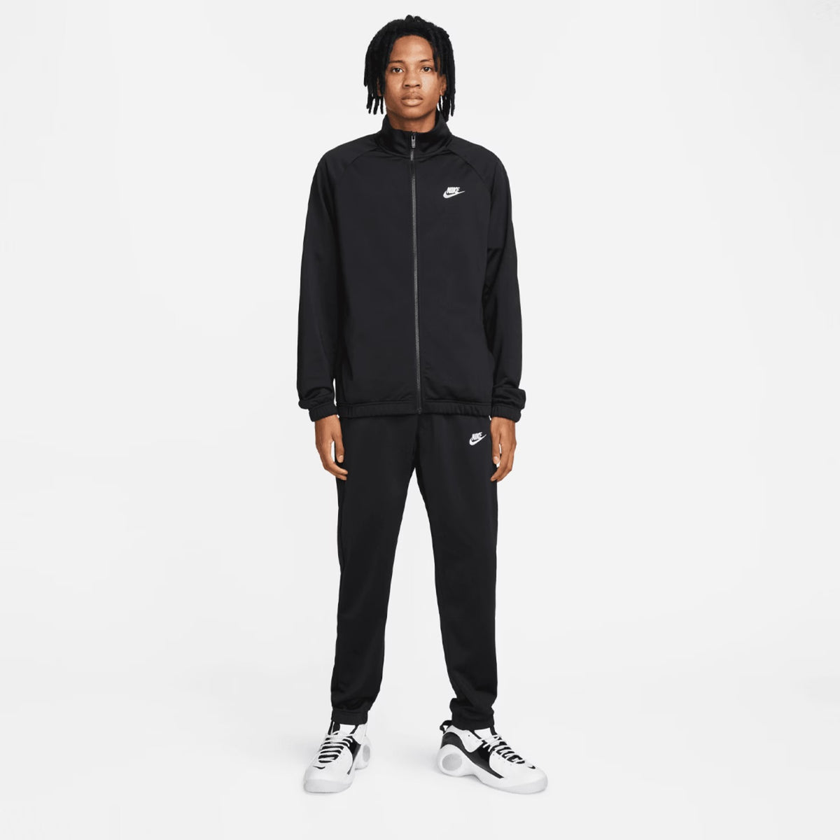 NIKE Tuta Acetata Classica Senza Cappuccio Con Zip Nera
