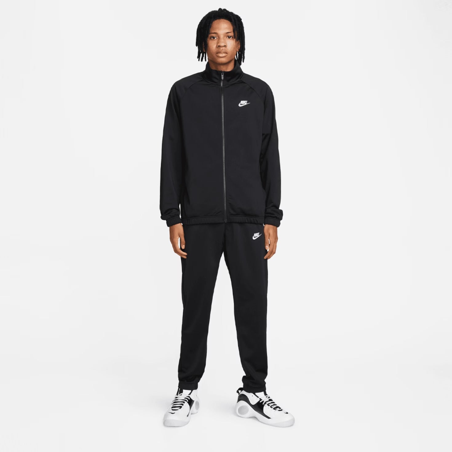 NIKE Tuta Acetata Classica Senza Cappuccio Con Zip Nera
