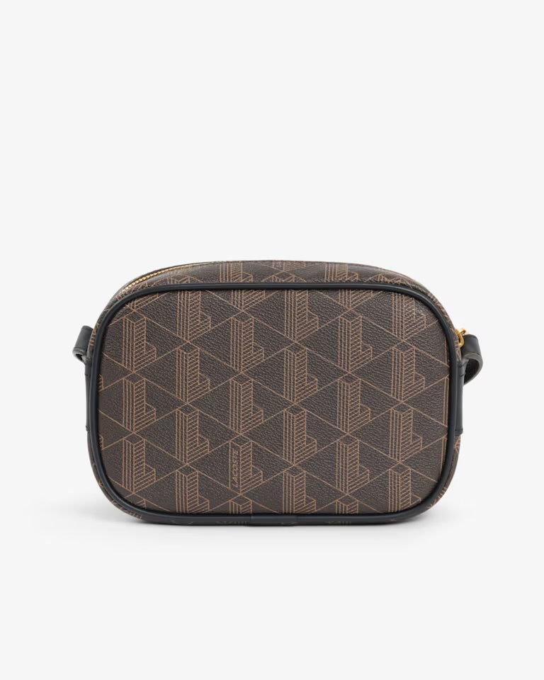 LACOSTE Borsello a Tracolla Monogram The Blend Toni Marrone