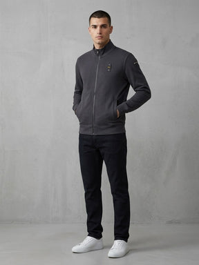 BLAUER Felpa Con Zip Senza Cappuccio Nero