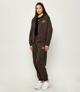 EMPORIO ARMANI DONNA TUTA VISIBILITY IN MISTO COTONE MARRONE