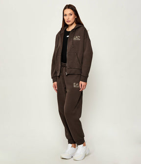 EMPORIO ARMANI DONNA TUTA VISIBILITY IN MISTO COTONE MARRONE