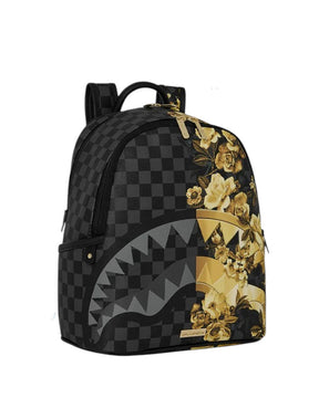 SPRAYGROUND Zainetto GOLD FLORAL REMIX SAVAGE Nero/Oro