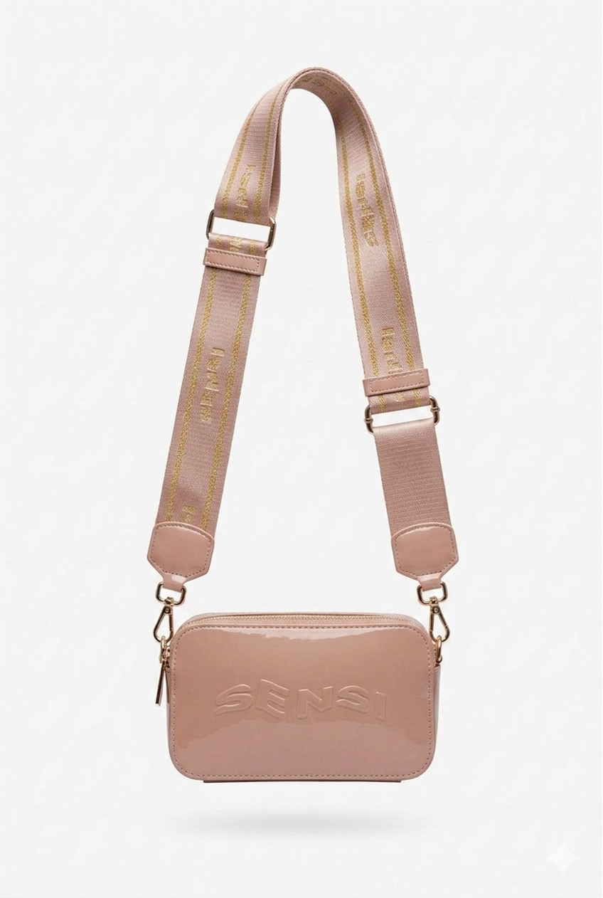 SENSI BAG CAPRI Borsetta con Tracolla Rimovibile Rosa Cipria