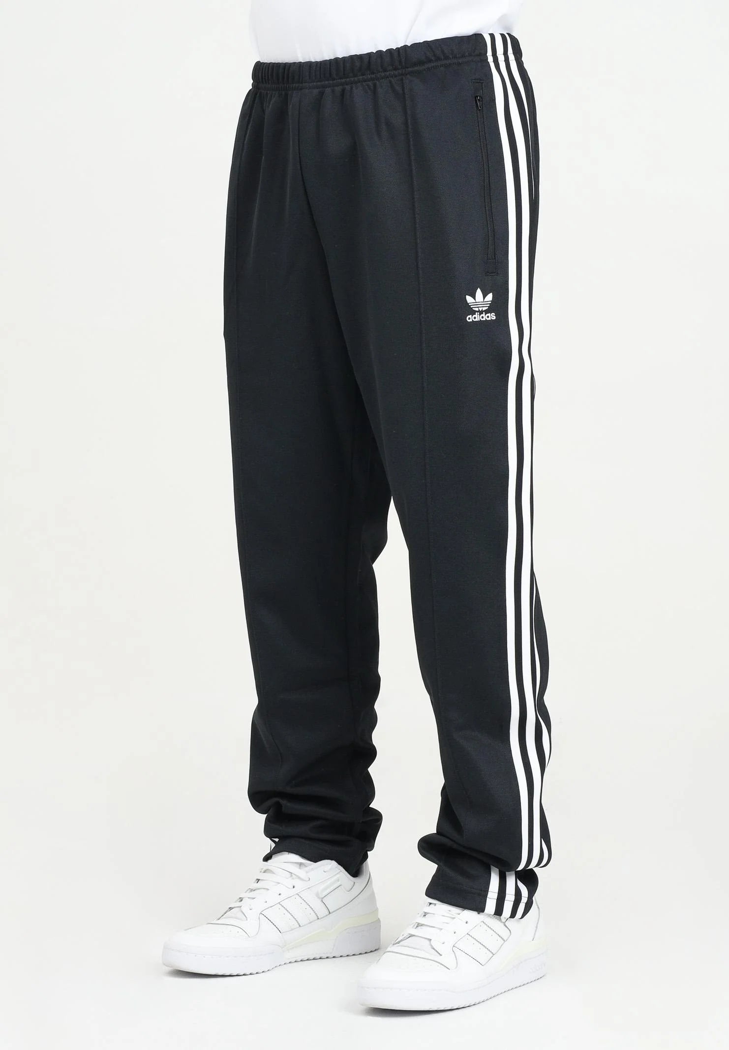Adidas Originals Pantalone Unisex Nero Strisce Bianche