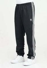 Adidas Originals Pantalone Unisex Nero Strisce Bianche