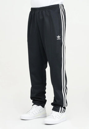 Adidas Originals Pantalone Unisex Nero Strisce Bianche