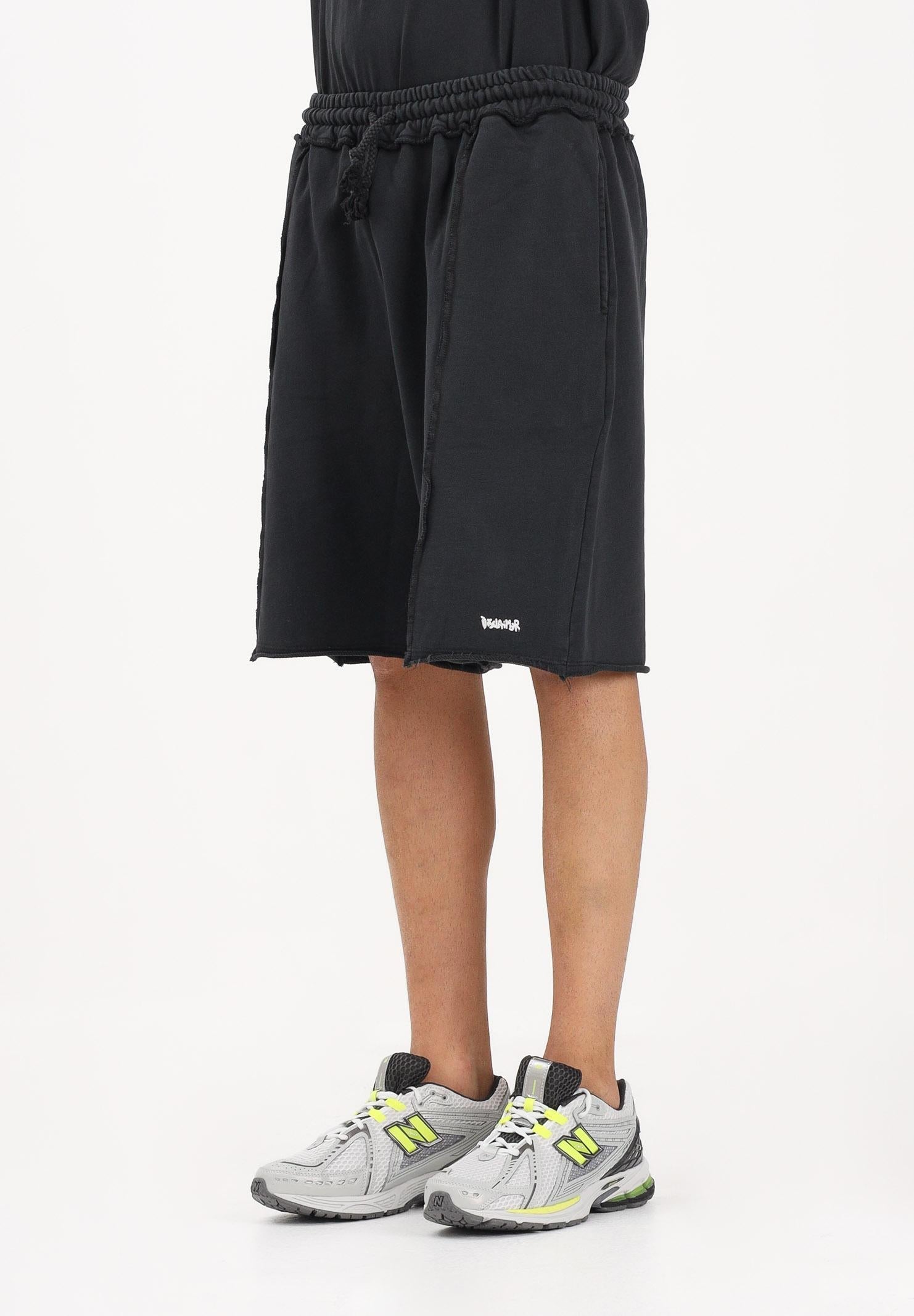 DISCLAIMER Completino Con Stampa Logo Sul Collo Stone Wash Nero