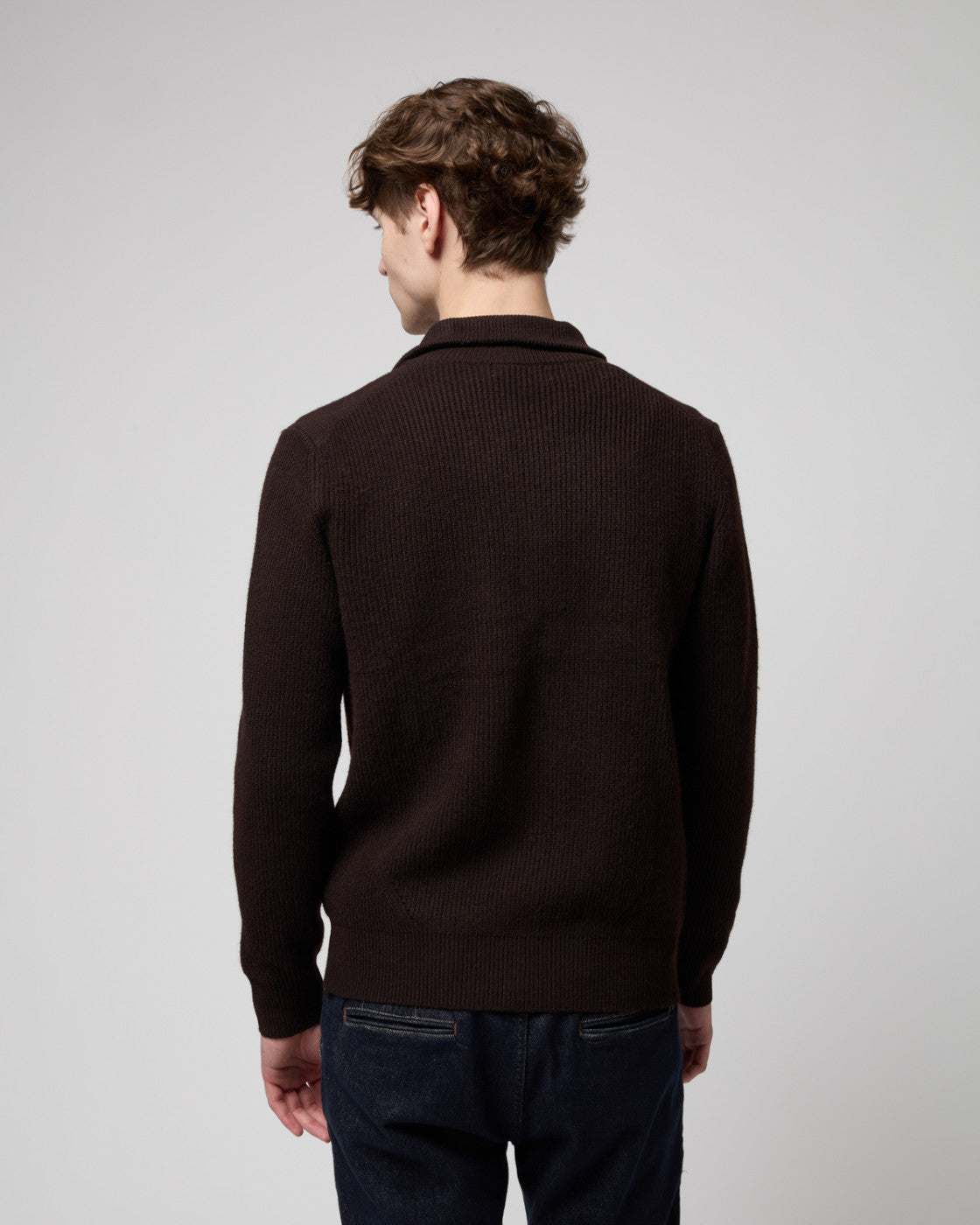 GIANNI LUPO Cardigan In Maglia Con Zip Marrone