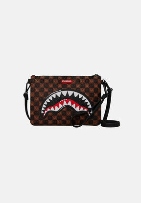 SPRAYGROUND Pochette/Tracolla SHARK MONOGRAM CROSSBODY Marrone