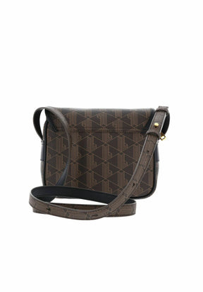 LACOSTE Borsello a Tracolla Messenger The Blend Monogram Doppia Fibbia Marrone