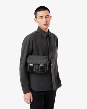 LACOSTE Borsello a Tracolla Monogram Grande Nero