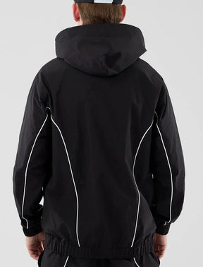 NEW ERA Tuta Completa Con Zip e Cappuccio Logo LA Nero/Bianco