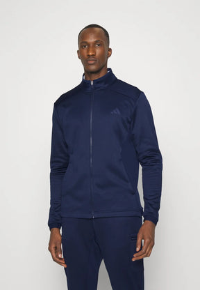 ADIDAS Tuta Leggera Acetata Con Zip Senza Cappuccio Con Strisce Laterali Blu/Celeste 2025/2026