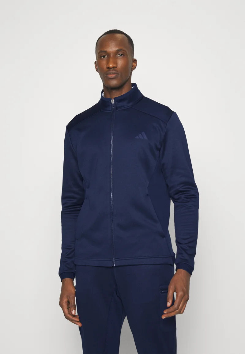 ADIDAS Tuta Leggera Acetata Con Zip Senza Cappuccio Con Strisce Laterali Blu/Celeste 2025/2026