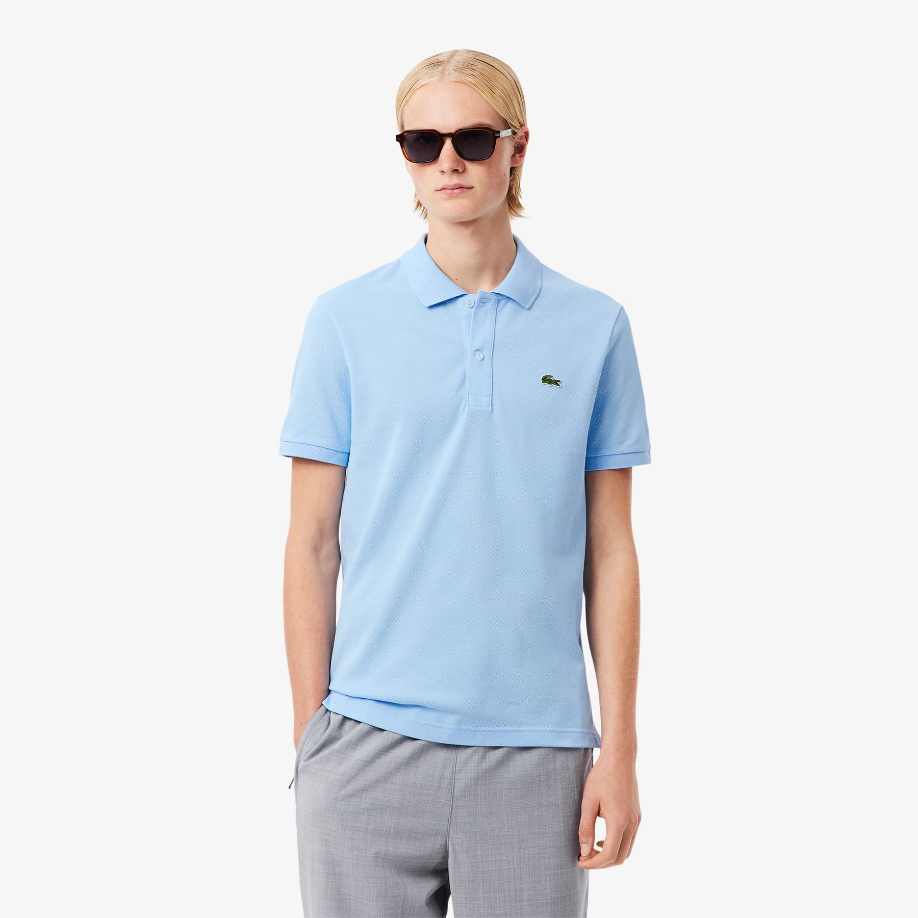 LACOSTE Polo Classic Fit In Piqué L.12.12 Azzurra
