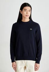 LACOSTE Maglioncino Basic Misto Lana Blu