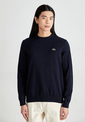 LACOSTE Maglioncino Basic Misto Lana Blu