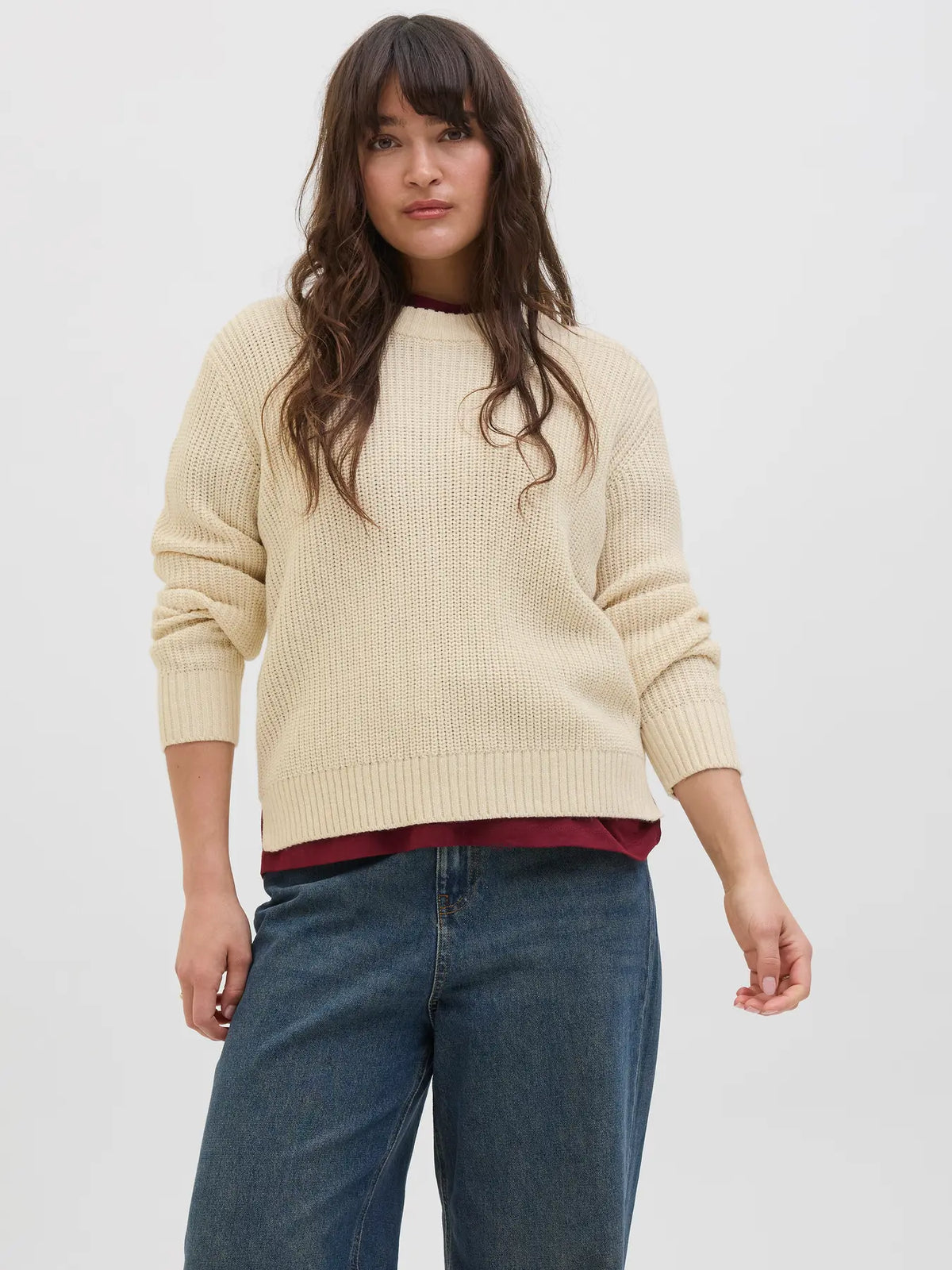 JJXX JXGLOBAL MAGLIONE BEIGE DONNA