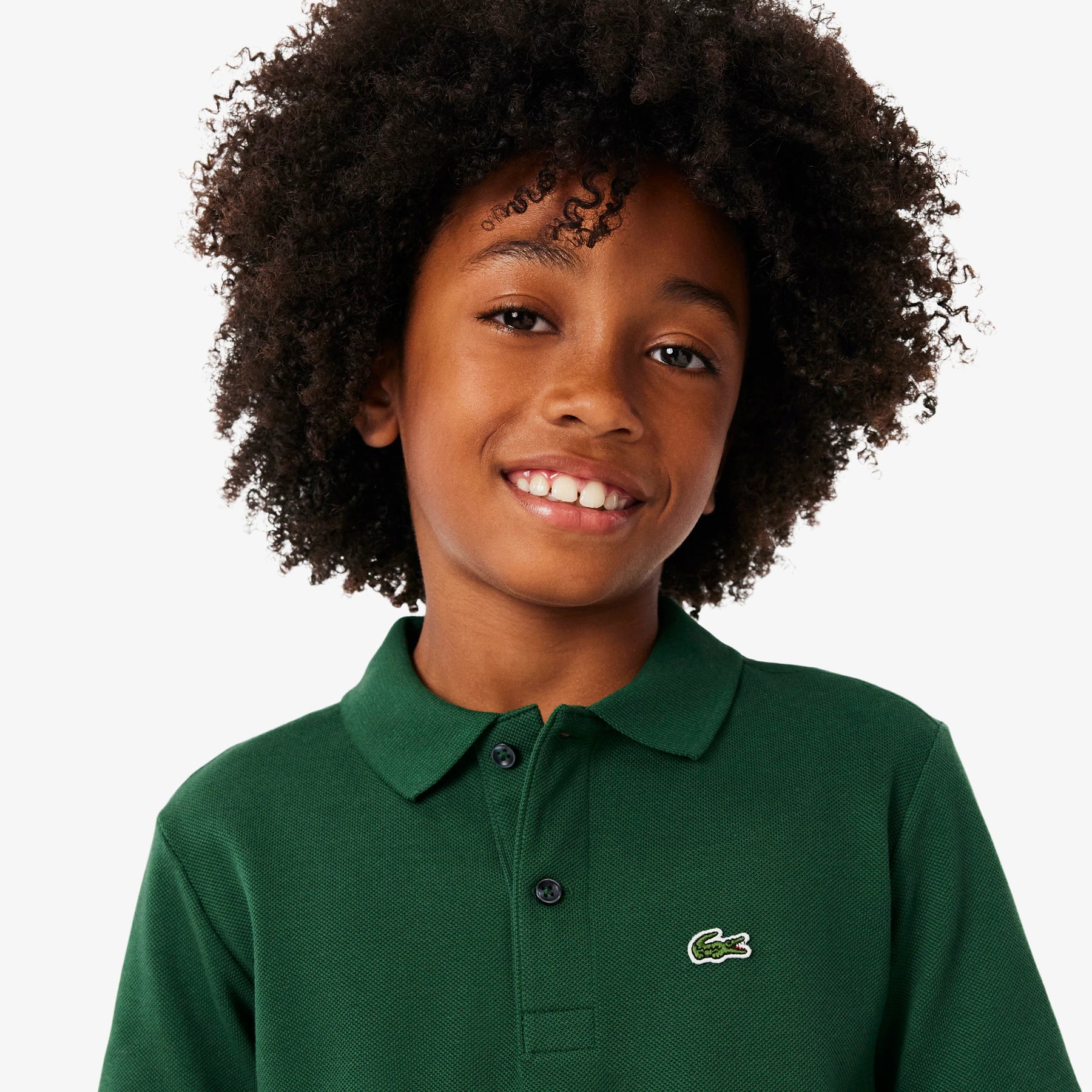 LACOSTE Polo In Cotone Piqué Bambino/Bambina Basic Verde