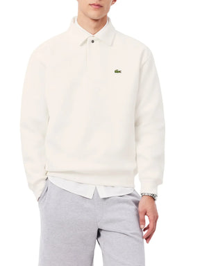 LACOSTE Polo A maniche Lunghe Collar Pique Bianco