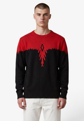 COUNTY OF MILAN Maglione Marcelo Burlon Nero Con Ali Rosse