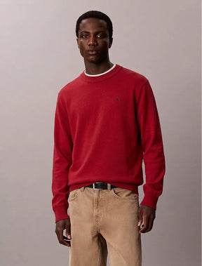 CALVIN KLEIN Maglione In Cotone Basic Rosso 26/27