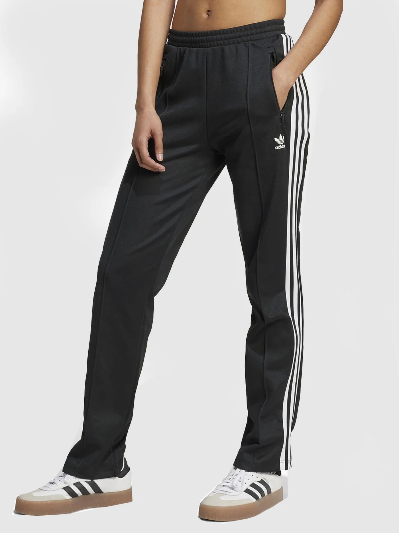 Adidas Originals Pantalone Unisex Nero Strisce Bianche